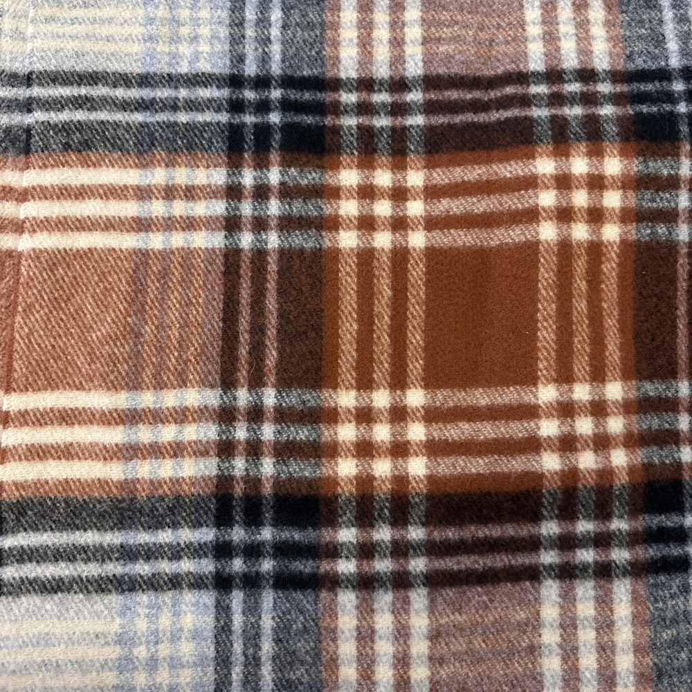 VTG Plaid Neck Scarf 100% Cashmere Hand Tailored Made in Germany - Picture 10 of 10